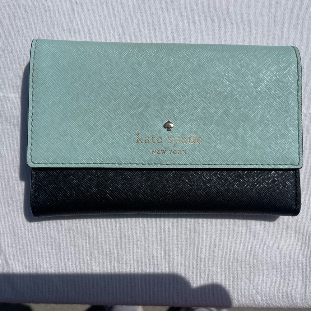 Kate Spade Black Wallet with Polka Dot Interior